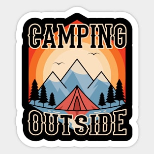 Camping Outside Sticker